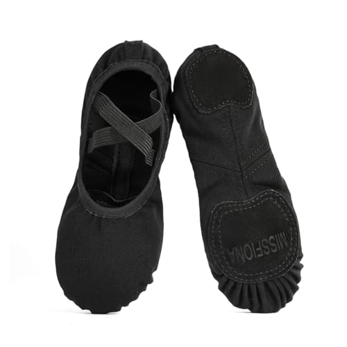 missfiona Ballet Shoes Women Stretch Canvas Performa Dance Slipper Split Sole Dance Flat for Adult3