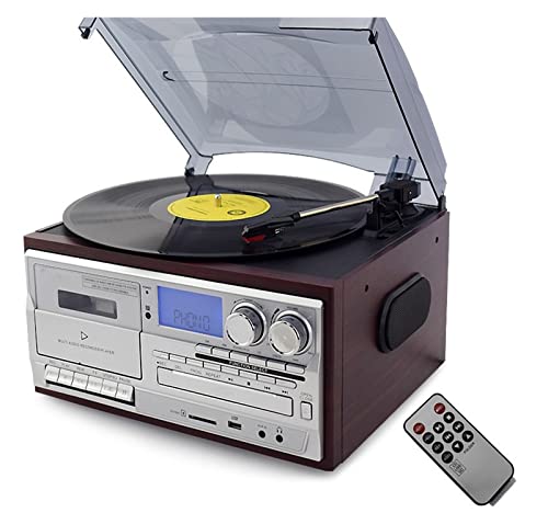 Tourne-Disque Vinyle Platine Vinyle Compatible Bluetooth à 3 Vitesses Tourne-Disque LP Vintage Gramophone Phono CD & Cassette Radio FM/AM - Les Beatles, Paul McCartney, John Lennon, RIngo Starr, George Harrison Tourne-Disque Vinyle Platine Vinyle Compatible Bluetooth à 3 Vitesses Tourne-Disque LP Vintage Gramophone Phono CD & Cassette Radio FM/AM