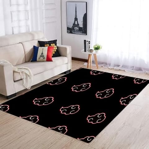 YuPancjua Red Cloud Japanese Anime Carpet Area Carpet Living Room Bedroom Carpet Door Mat 3D Printing Super Soft Flannel Carpet 80X150Cm L0254 Cover