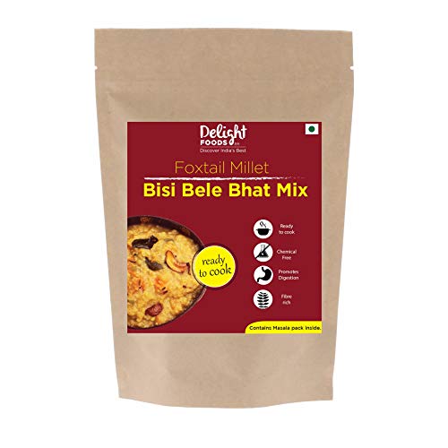 Image of Delight Foods Unpolished Millets - Ready To Cook Mixes (400G) (Foxtail Bisibele Bath Mix)