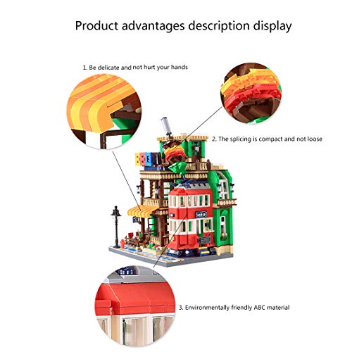 TRUU Bausteine Architektur Modell, 1922 Teile BBQ Restaurant Bausteine, Modular Haus Bausteine Kompatibel mit Lego Haus – Bild 7