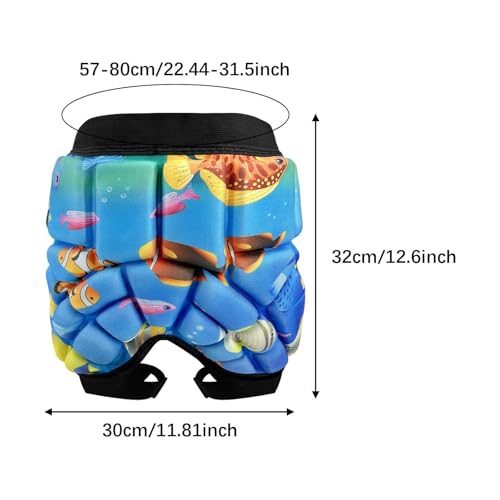 QSTDGVPW Hip Protection Pad Padded Shorts Comfortable Lightweight Hip Protector Protective for Ski Cycling Snowboard Winter Sports, S Kids
