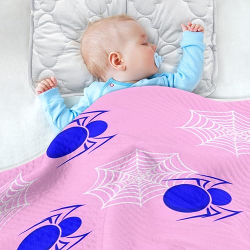 Burbuja Webs on Pink Baby Blanket for Boys Girls, Nursery Soft Warm Swaddling Receiving Baby Blankets, 30x40 in Toddler Blanket4