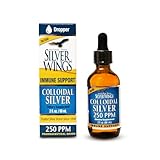 Natural Path Silver Wings Colloidal Silver Liquid - Enhanced Immune Support Supplement - 250ppm (1250mcg) - 2oz Dropper