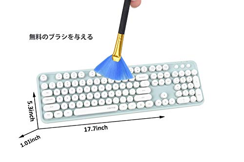 Image of UBOTIE Colorful Wireless Keyboard and Mouse Combo (Green-White)