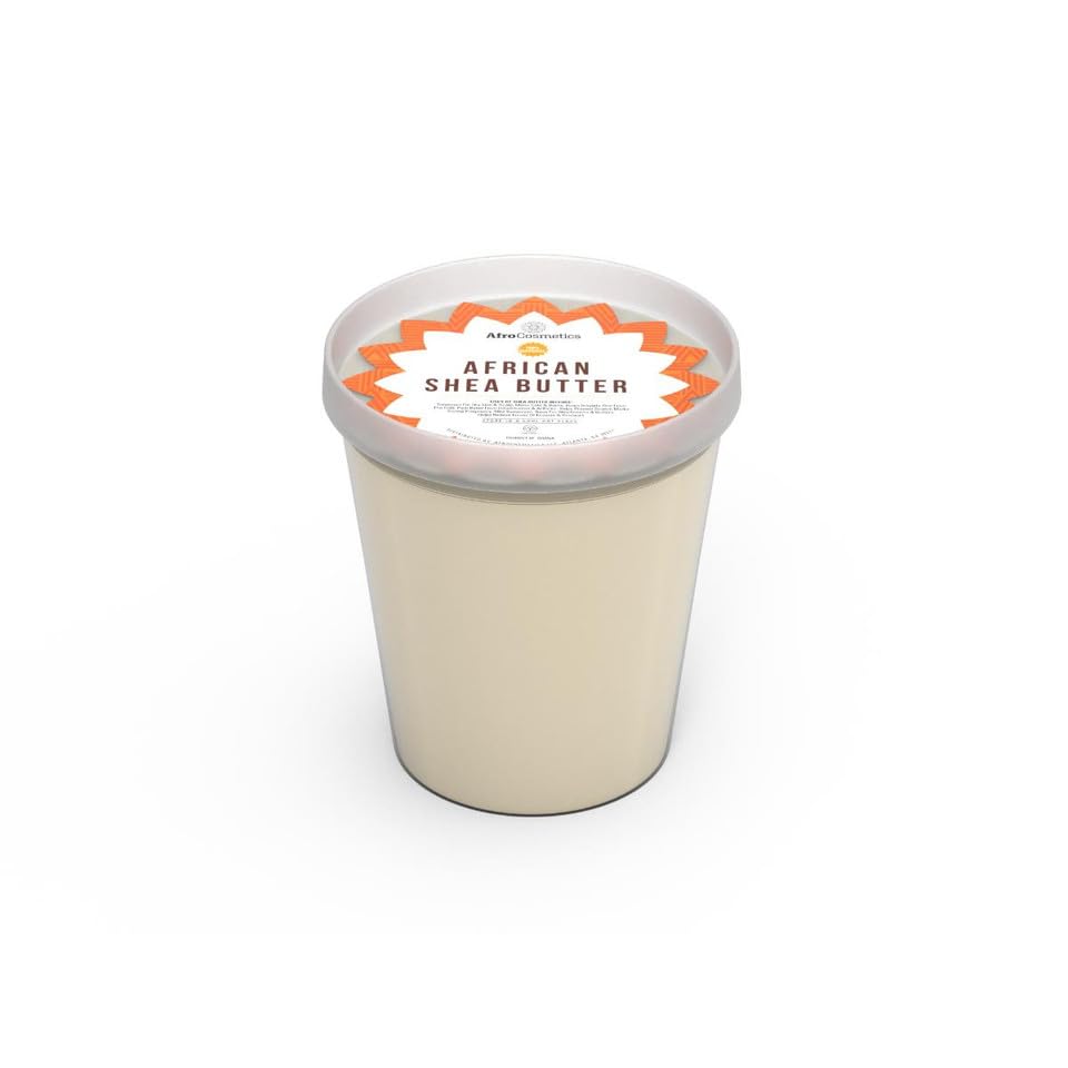 Raw African Shea Butter Bulk, Unrefined Natural Organic Moisturizer White, 2 LBS Container