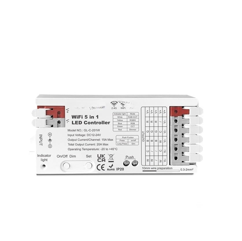 Contrôleur de bande LED Tuya WiFi gradateur ruban RVB compatible connecté