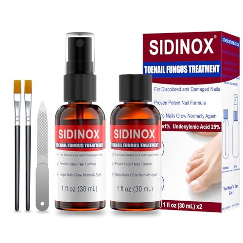 Toenail Treatment, Extra Strength Repairs Damaged Nail Liquid Treatment for Damaged Nails, Nail Discolored, Yellow Toenail, Help Nails Grow - Spray and Soft Brush Head (1 Fl Oz/30 ml x 2 Pack)