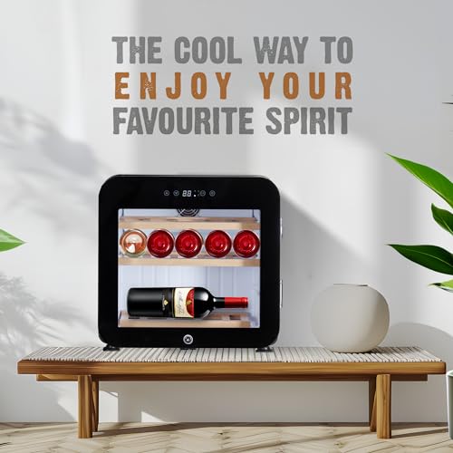 Image of ROCKWELL 13 Bottle Wine Cooler, 45L Freestanding Refrigerator, Digital Temperature Control Fridge for Red, White, Champagne, or Sparkling Bottle (RWNS13)