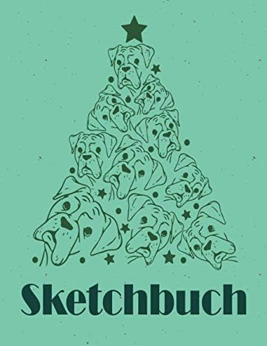 Sketchbuch: Weihnachtsbaum Design Heft mit den Blanko Seiten für Skizzen Zeichnen und Malen - tolles Adventsgeschenk