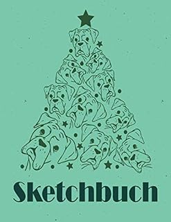 Sketchbuch: Weihnachtsbaum Design Heft mit den Blanko Seiten für Skizzen Zeichnen und Malen - tolles Adventsgeschenk