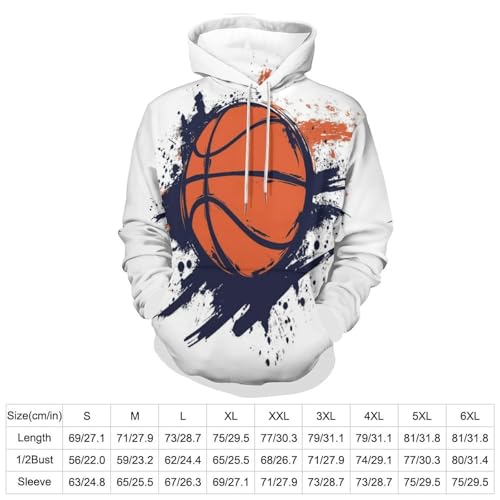 Sweat à capuche basketball au design graffiti 3D de qualité - 3