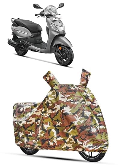 100% Waterproof Scooter Body Cover Compatible for Hero Pleasure Plus Dustproof Rain Protection Scooty Body Cover Jungle Magic Cover-image-3