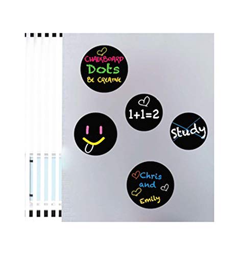 Homemay PVC Stickers muraux DIY Graffiti Tableau noir papier rond Chambre d'enfant Chambre à coucher Tête de lit Maison Decorwallpaper61 cm X 121.9 cm, Matt...