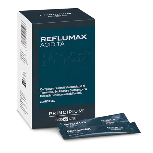 BIOS LINE Principium Reflumax Acidità, Integratore Alimentare, 20 Stick Gel