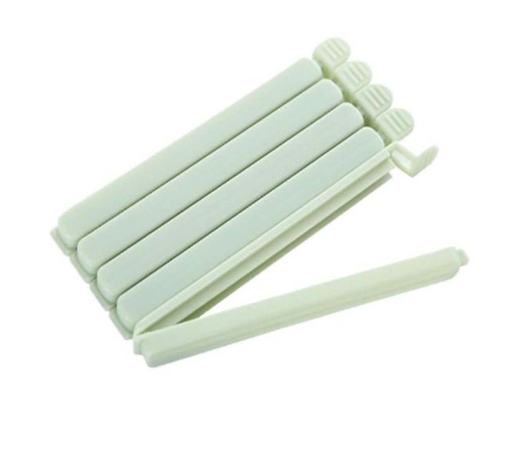 5Pcs Portable Kitchen Storage Snack Seal Sealing Bag Clips Sealer Clamp Plastic Tool Accessories(5pcs-green-small)