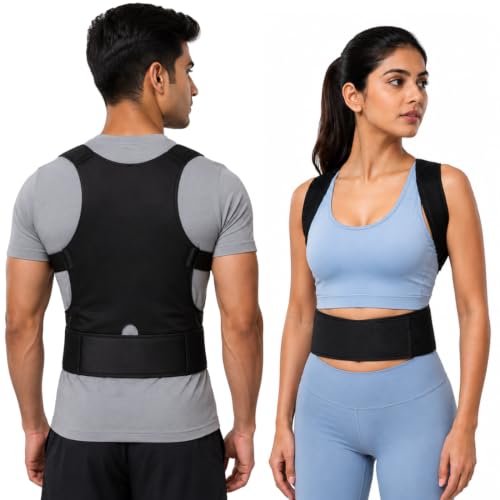 Image of Posture Corrector Belt for Men & Women (L-XL (34 inch -38 inch)) | Back Pain Relief Belt | Adjustable Support | Lightweight Breathable Back Straight Belt for Office, Work, Driving & Daily Wear