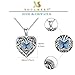 SOULMEET Blue Crystal Butterfly Heart Locket Necklace That Holds 2 Pictures Photo Sterling Silver Custom Jewelry Personalized Locket (Locket only)