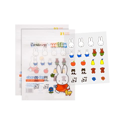 The Crème Shop Miffy Clear As Day! , Korean Hydrocolloid Spot Blemish Patches, Infused with Tea Tree and Witch Hazel to help conceal blemishes and absorb excess oil- (Pack Of 2)