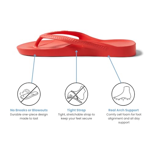 Image of Archies Arch Support Flip Flops for Men & Women - Orthotic Sandals for Plantar Fasciitis Relief - Lightweight, Cushioning, Shock-Absorbing Thong Sandals for Walking, Foot Pain & All-Day Comfort