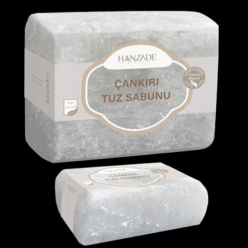 Saf Çankırı Kaya Tuzu Sabunu, Zengin Mineralli Doğal Ürün, 300-350 g