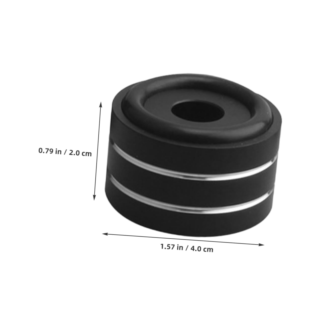 Yardenfun 4 Pcs Non-Slip Speaker Isolation Feet Pads Skid Aluminum Alloy with Rubber Ring for Vibration Reduction