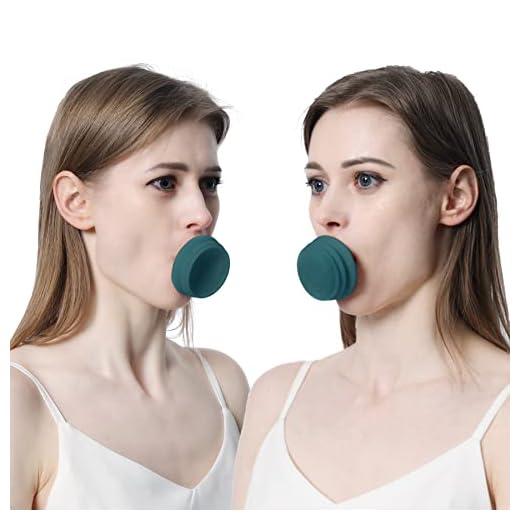 DB11 Jaw Exerciser, Face Neck Jaw Toning Double Chin Reducer, Facial Blowing Exercisers Enhance Firming Lifting Jaw Facial V Shape Lines Define Your Jawline (Green), Universal Size