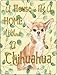 SMART BLONDE Chihuahua Novelty Mini Metal Parking Sign PM-1977