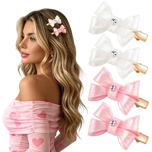 Set de 4 pinzas para cabello Lourny 5.5 cm acrílicas miniatura 1