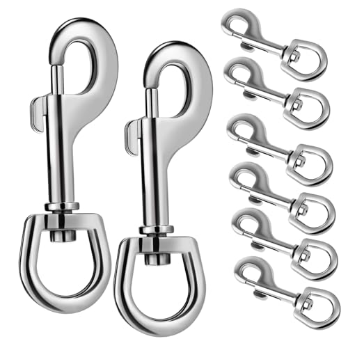 HEALLILY Pack Pet Buckle Dog Traction Rope Bolt Snap Hooks Swivel Snap Clips Stainless Steel Heavy Duty for Outdoor Use