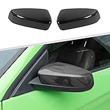 Jimen Compatible with Ford Mustang 2009-2013, Side Door Rearview Mirror Caps Cover Trim Exterior Accessories (Carbon Fiber)
