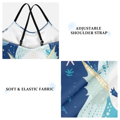 Yuiboo Fairy-Tale Mermaids Blue Swimsuits for Girls 1-Piecing Bathing Suits Toddler Girls Swim Suit Swimwear 3T3