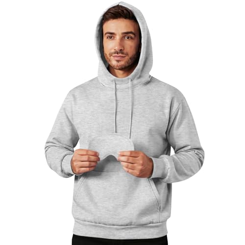 lcyhony Mens Airplane Mode Travel Hoodie Fleece Loose Comfort Hoodies Pullover with Eye Mask Built in,Drawstring Hood,Pocket