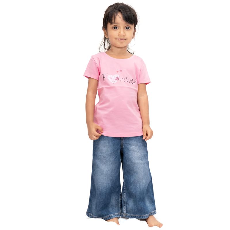 Image of ARIEL Girls Cotton Regular Fit Half Sleeve Cotton T-Shirts - Pack of 3