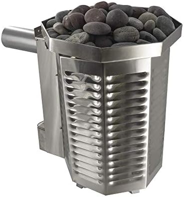 Scandia Manufacturing 240 Sauna Heater | Natural Gas | 321 Spec Stainless Steel Design w/Solid Rock Tray (Pilot Ignition - 60min Timer) Made in The USA Since 1964