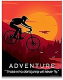Inspirational Wall Art Co. - Adventure - Mountain Biking Bicycle Offroad Ramp Poster...