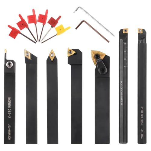 Set de herramientas para torno con insertos de carburo 7 piezas miniatura 2