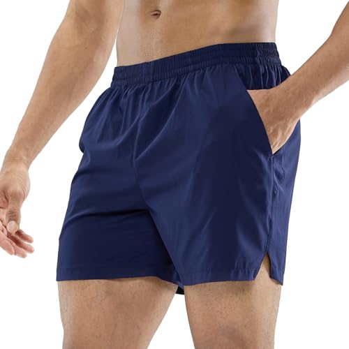 Image of MIER Men's Workout Running Shorts Lightweight Active 5 Inches Shorts with Pockets, Quick Dry, Breathable