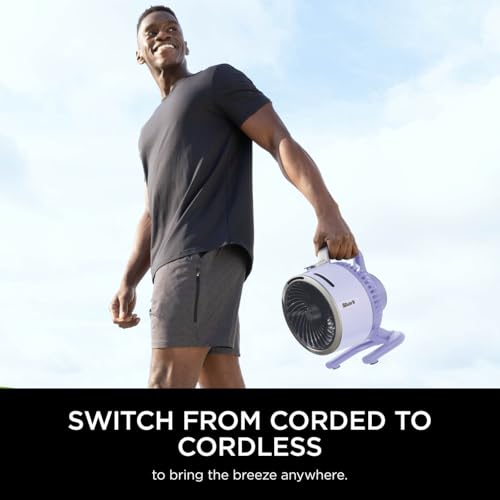 Shark Flexbreeze Hydrogo Cordless Fan, Powerful Portable Fan With Misting, Indoor & Outdoor Cooling, Quiet & Durable, Compact & Lightweight, 5 Speed Settings, Lilac FA050UKLV - 9