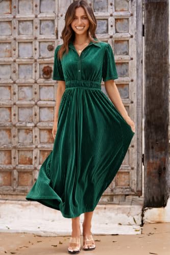 Image of Sissyaki Velvet Maxi Dress Fall Wedding Guest Dress 2026 | Semi Formal to Formal Events, Family Pictures, Holiday Party Dinner Dress