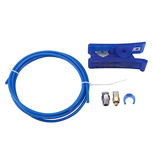 Lysee 3D Printer Parts & Accessories - 3 Pieces of PTFE Tube PTFE Tube (1.5M) 1.75mm Filament with Tube Cutter, 6 Pieces of PC4-M10 Accessories - (Color: Blue)