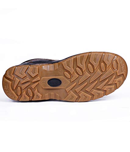 Hillson Black Leather Tech Safety Sporty Shoes - 09