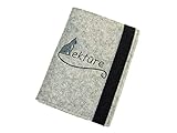 aufklappbare eBook Reader Hülle Katze inkl. Stickerei | Maßanfertigung, z.B. für Kindle Paperwhite 2024, Kindle Colorsoft 2024, Kindle 2024, Pocketbook Verse Pro | Handmade in Germany