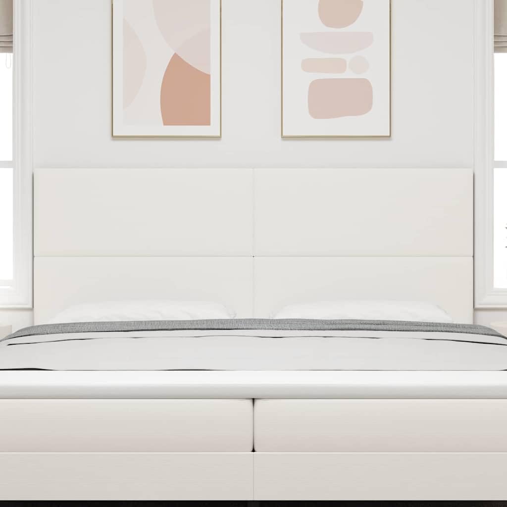 Cabecero crema 200 x 5 x 128 cm regulable en altura de pana y madera maciza de pino diseño moderno robusto y duradero para dormitorio