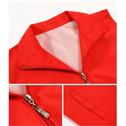 East-hai-buy Benutzerdefinierte Logo Weste Personalisierte Bild/Text Weste Sommer Ärmellose Dünne Atmungsaktive Uniform Arbeitskleidung Männer Frauen Casual Jacke Mantel Color2,XL