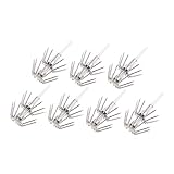 WOONEKY Juego de 7 Anzuelos de Acero Inoxidable para Pesca con Paraguas Luminosos para Pescar en Ríos Lagos Estanques Y Mar