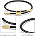 Bracelet with Adjustable Design Polished H Shape Buckle, Bracelets for Women, 18k Gold-plated Buckle Design Titanium Steel Wire Rope Women's Gift Jewelry (Black)