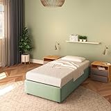 letto singolo modello onda Letto con Contenitore, Rivestimento Tessuto. Senza Testiera, Indeformabile ideale con tutti tipi di Materassi Matrimoniali in Memory Foam, Poliuretano, Lattice o a Molle.