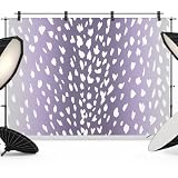 Lavender Purple Sheep Skin Backdrop 12x8ft Ombre Farmhouse Animal Print Photography Backdrop Photoshoot Background Tapestry Banner for Birthday Baby Shower Decoration Party Video Photo Studio Props