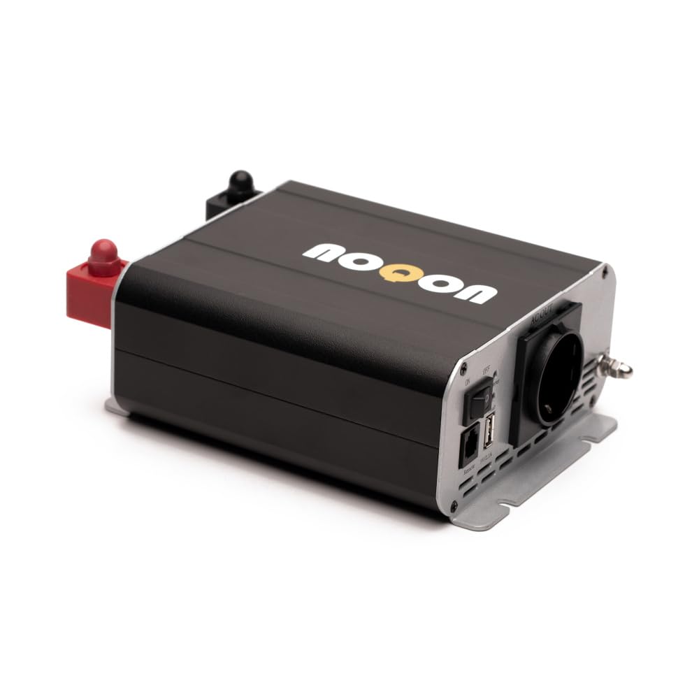 NSP324 Reiner Sinus Wechselrichter 300W 24V auf 230V, USB, Überlastschutz, Überhitzungsschutz, Aluminiumgehäuse - DC/AC Spannungswandler, Umwandler, Stromwandler für Haushaltsgeräten